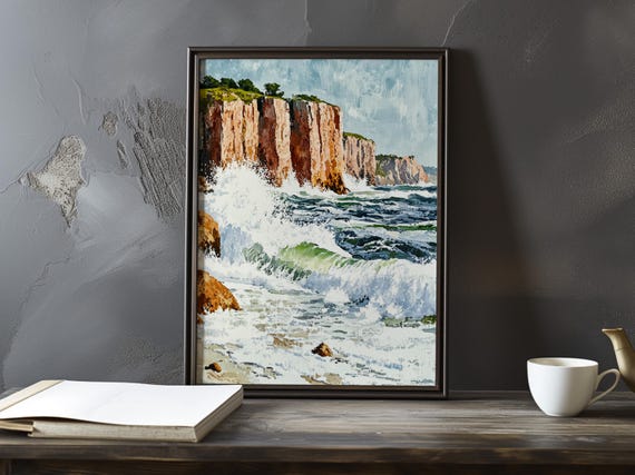 A Bold Coastal Landscape Flix Vallotton Inspired Impressionist Art Poster Nabi Movement Print Vallottonstyle French Decor