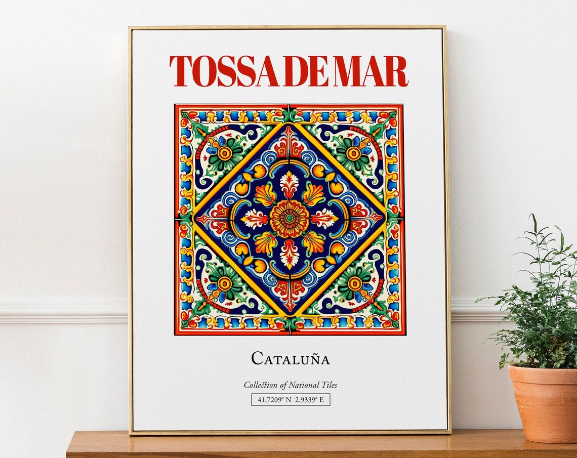 Tossa De Mar Catalua Spain Traditional Tile Poster