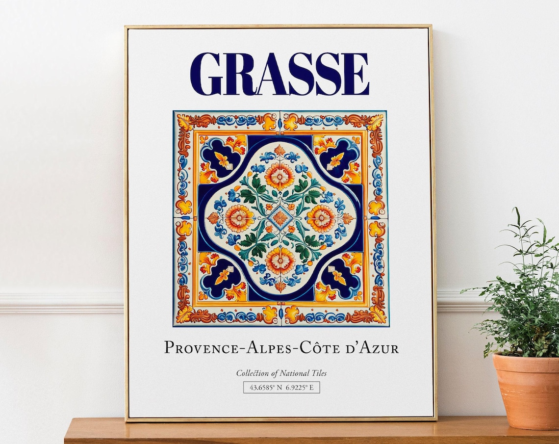 Grasse Provence-Alpes-Côte d'Azur Travel Poster