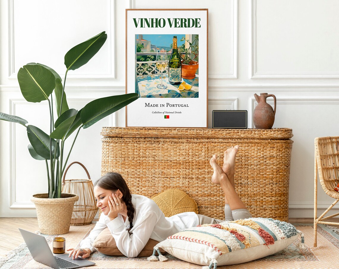 Vinho Verde On Azulejo Tile Poster Print - Image 2