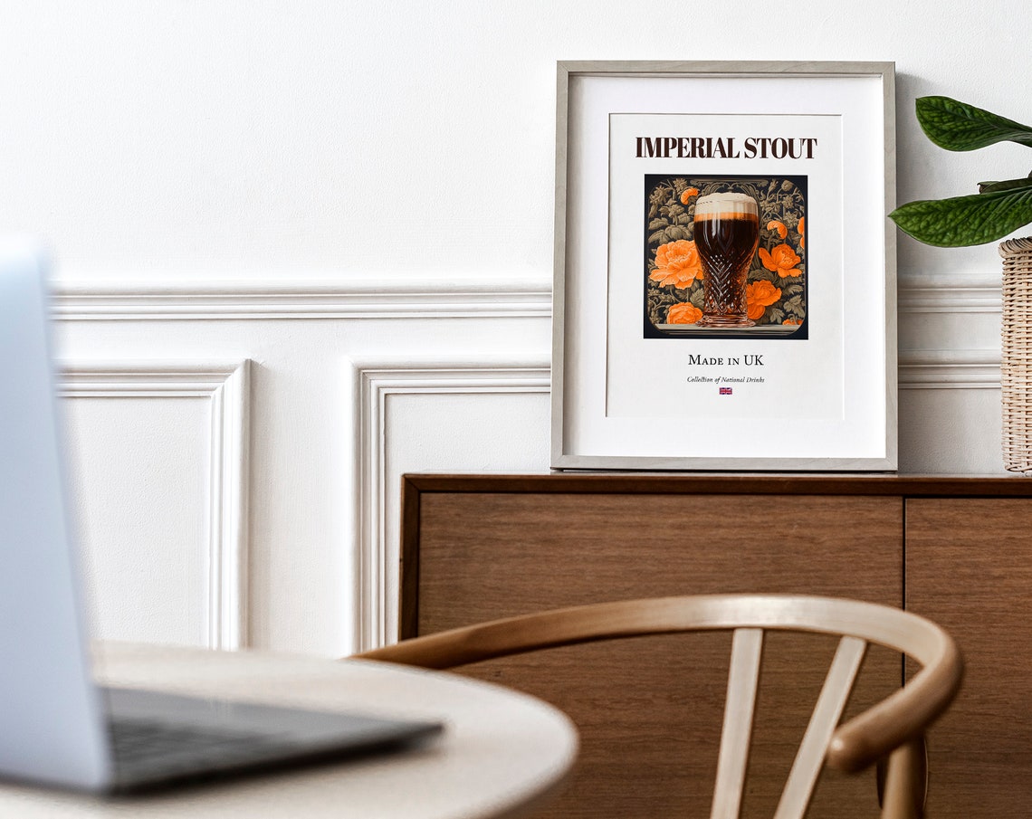 Imperial Stout on Maiolica Tile, Kitchen Bar Art Print - Image 3