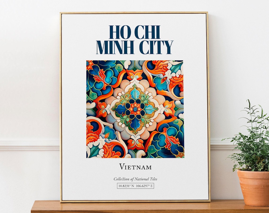 Ho Chi Minh City Vietnam Traditional Tile Poster