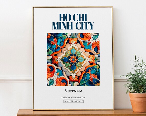 Ho Chi Minh City Vietnam Traditional Tile Poster