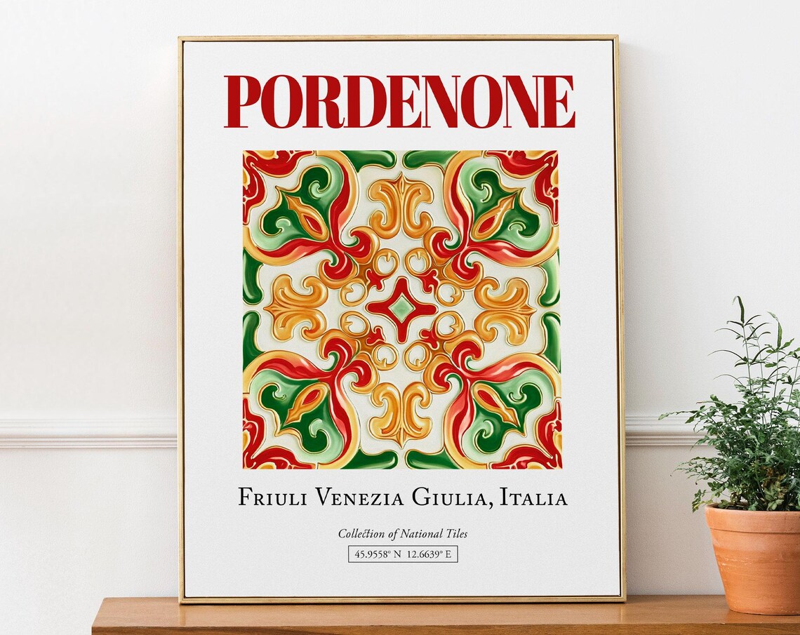 Pordenone Friuli Venezia Giulia Italy Travel Poster