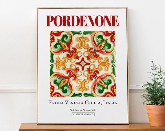 Pordenone Friuli Venezia Giulia Italy Travel Poster