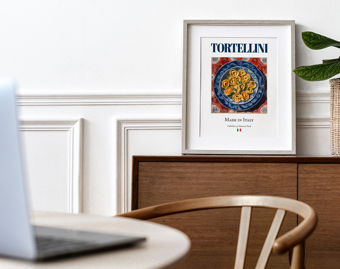Tortellini On Maiolica Tile Plate, Italian Food Art Print - Image 3