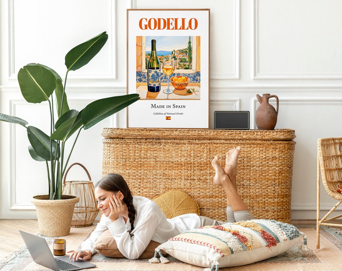 Godello On Maiolica Tile Poster Print, Province Of Ourense - Image 2