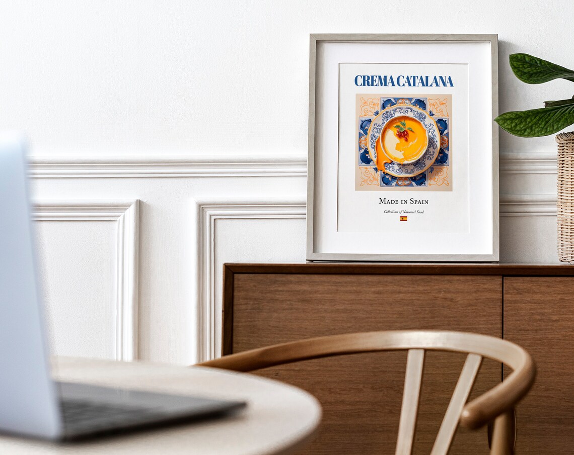 Crema Catalana on Maiolica Tile Plate Art Print - Image 3