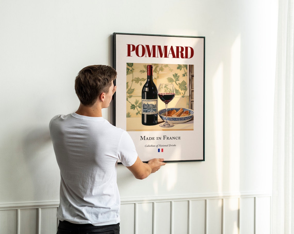 Volnay on Maiolica Tile, Burgundy Beverage Poster - Image 3