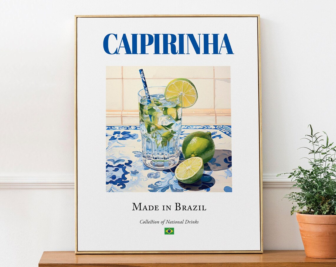 Caipirinha On Maiolica Tile, Kitchen Bar Poster