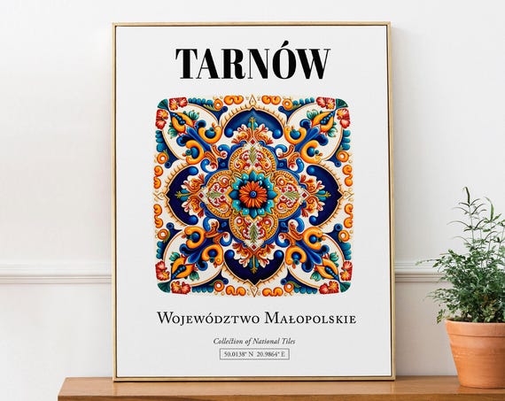 Tarnow Traditional Tile Pattern Art Print Poster