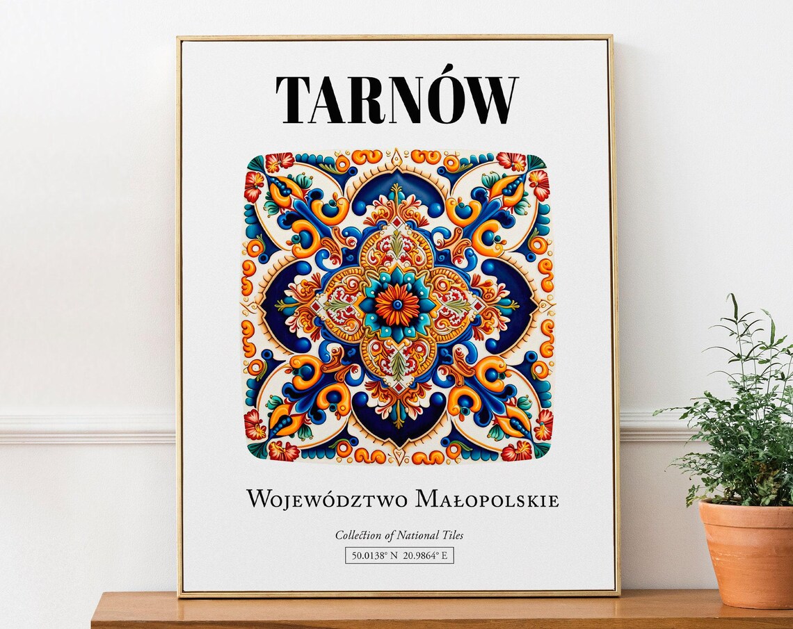 Tarnow Traditional Tile Pattern Art Print Poster