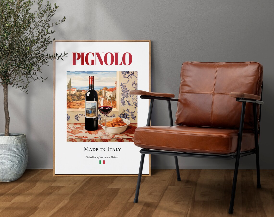 Pignolo On Maiolica Tile, Italian Beverage Poster - Image 4