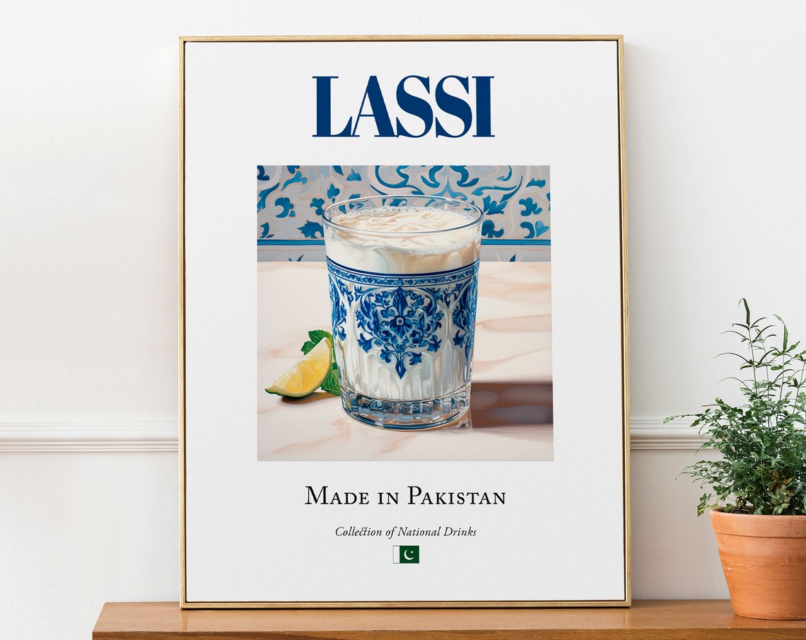 Lassi Traditional Pakistani Beverage, Kitchen Decor