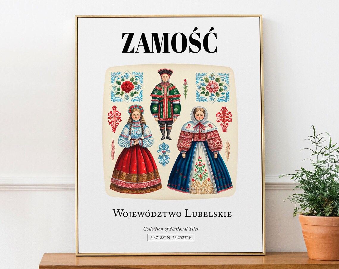Zamo Wojewdztwo Lubelskie Tile Pattern Art Print