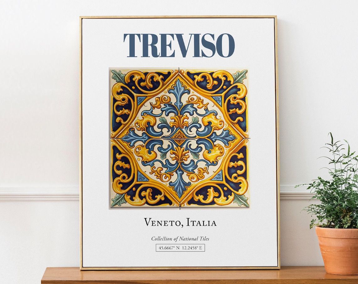 Treviso Veneto Italy Maiolica Tile Art Print
