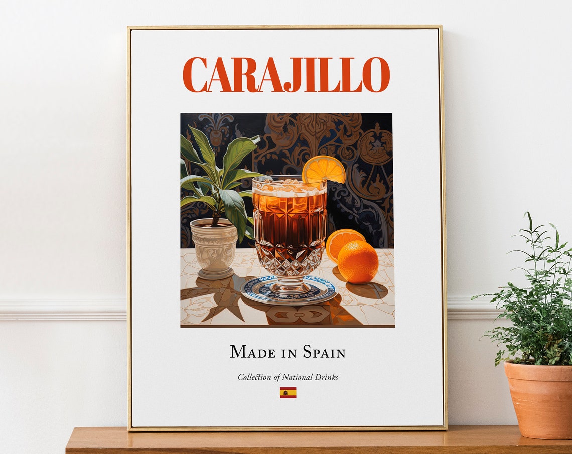 Carajillo On Maiolica Tile, Poster Print