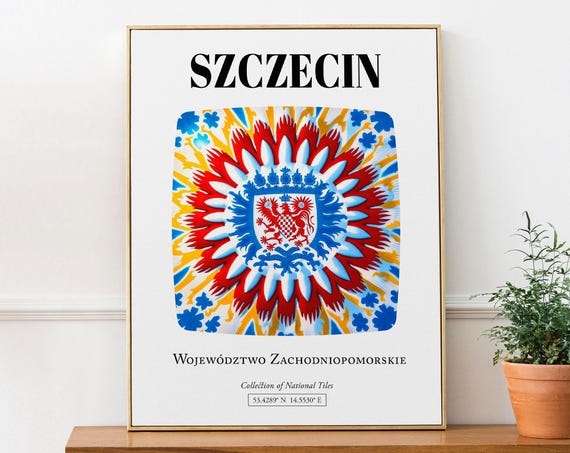 Szczecin Traditional Tile Pattern Art Print