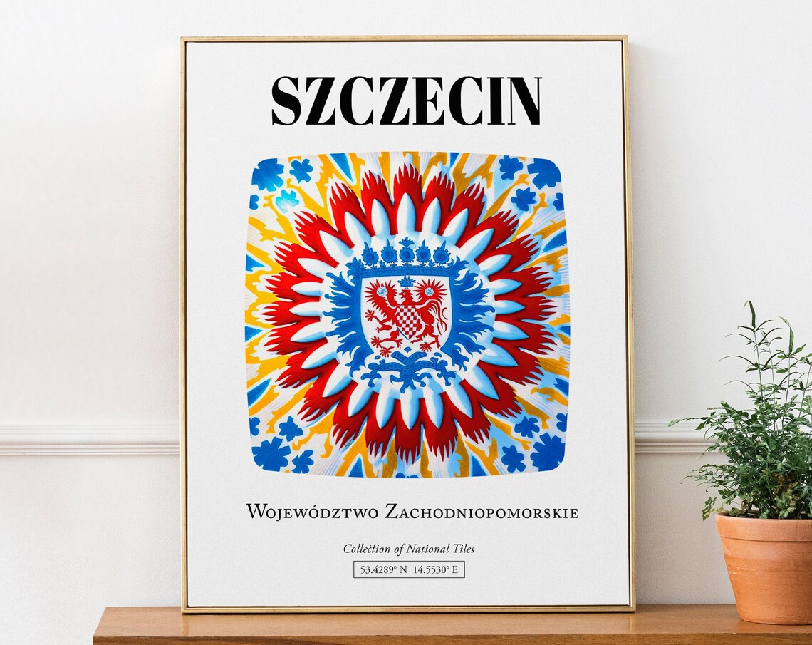 Szczecin Traditional Tile Pattern Art Print