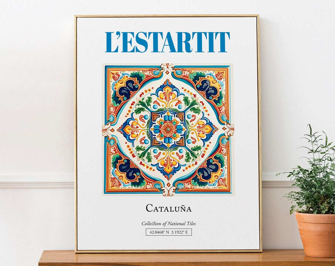 Lestartit Catalua Spain Traditional Tile Travel Poster
