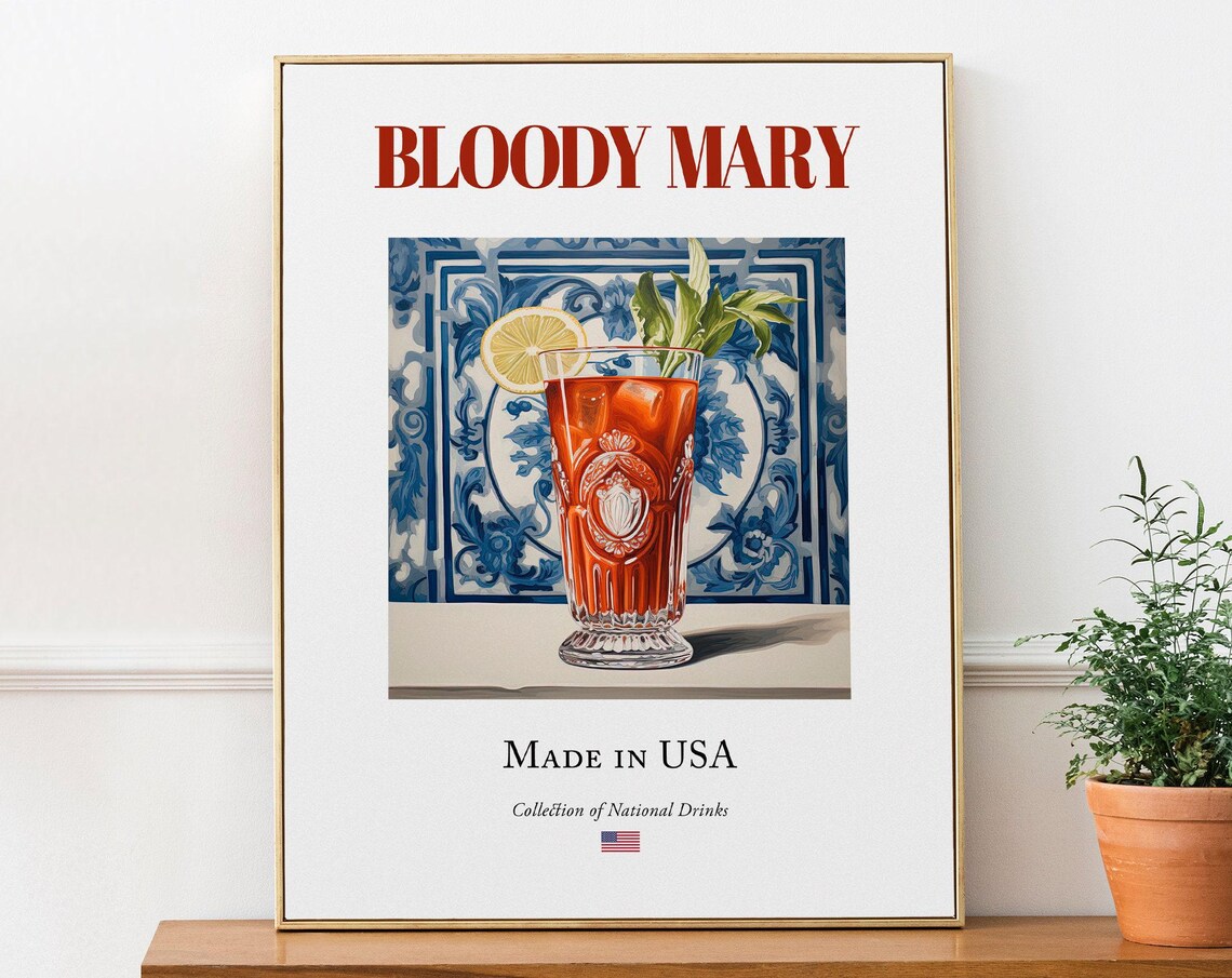 Bloody Mary on Maiolica Tile Beverage Art Print