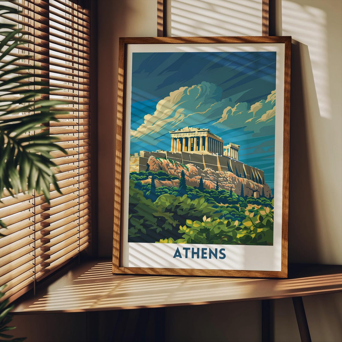 Athens Acropolis Parthenon Greece Ancient Temple Hill Poster - Image 2