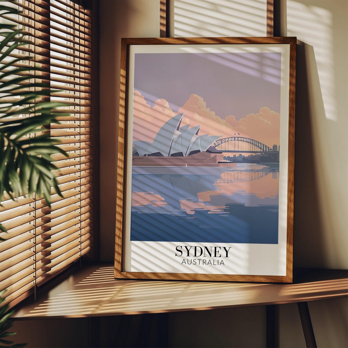 Sydney Opera House Harbour Bridge Lavender Sky Pastel Travel Poster - Image 4