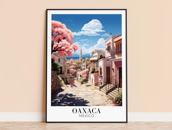 Oaxaca Print Mexico Wall Art Poster Home Decor Wedding Housewarming Gift Framed Or Unframed Personalised