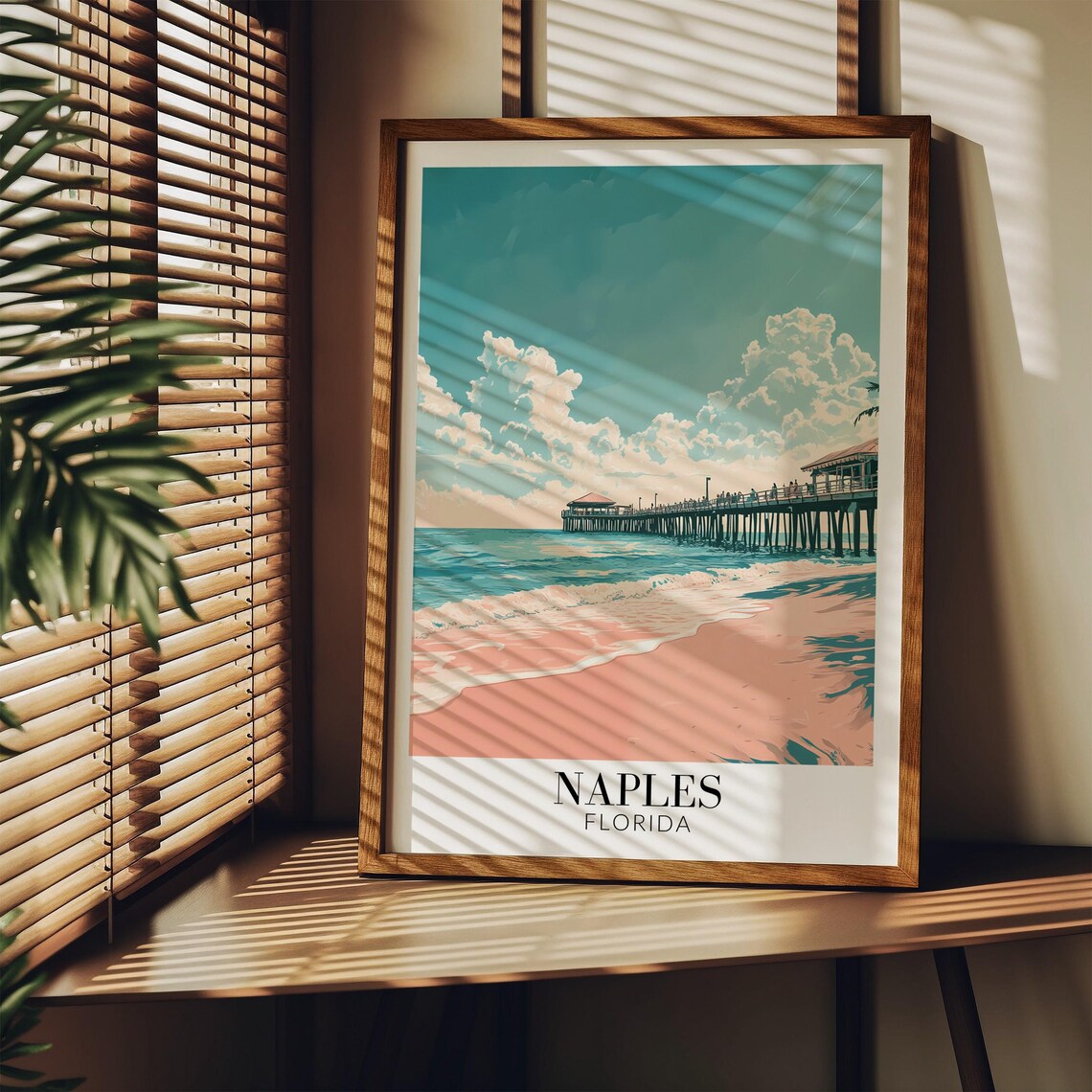 Naples Florida Travel Poster, Wall Hanging Decor - Image 2