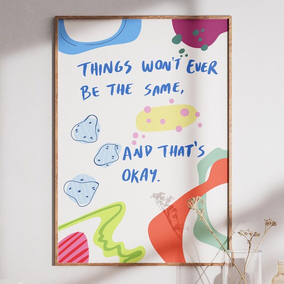 Inspirational Quote Abstract Art Print Playful Affirmation Poster