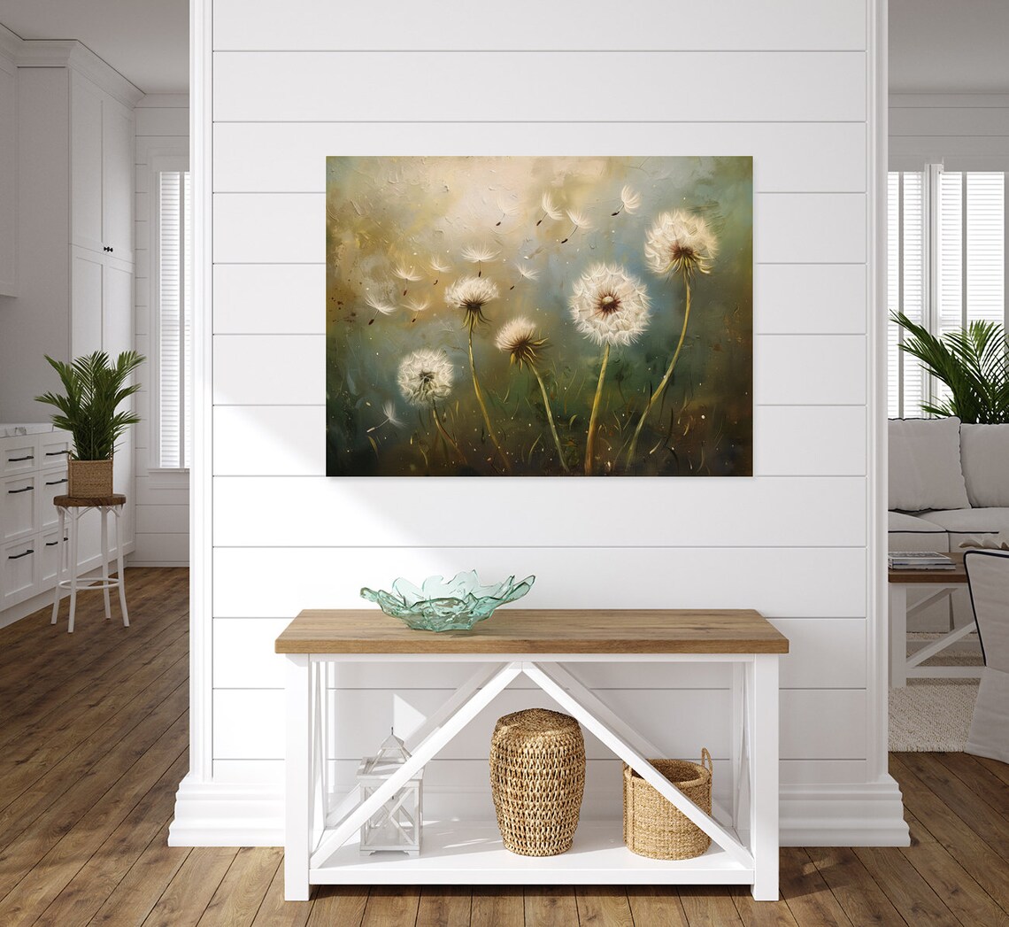 Soaring Dandelions Whimsical Spring Summer Art Print - Image 5