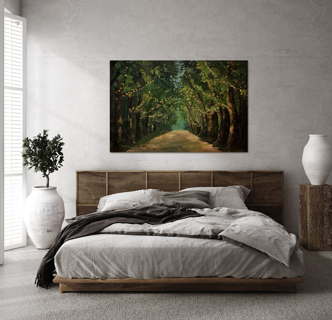 Magic Tree Lights Path, Majestic Tree Art Print - Image 5