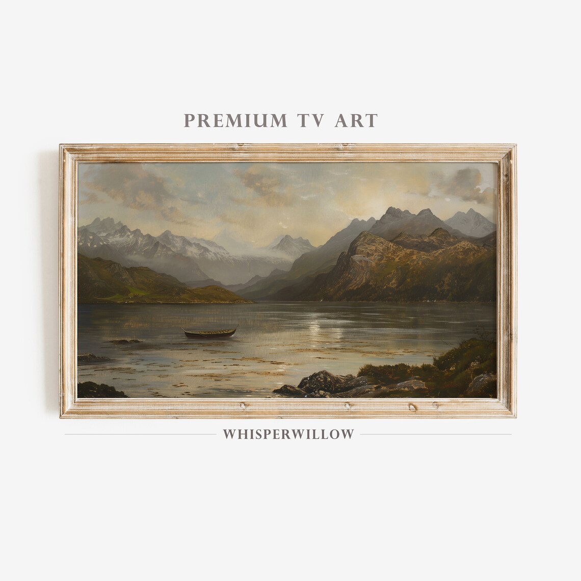 Norway Lake Majestic Mountains Vintage Landscape Art Print