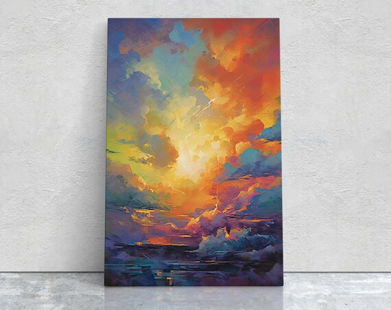 Colorful Sky Abstract Nature Sunrise Landscape Art Print