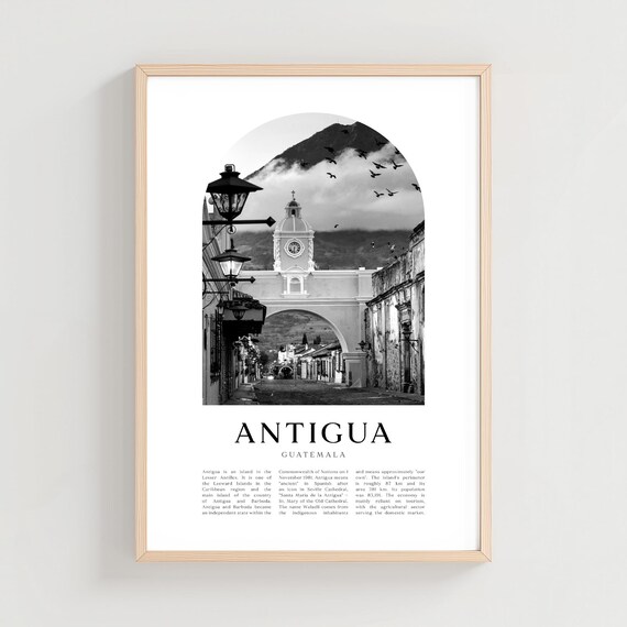 Antigua Travel Poster Print Wall Art Guatemala City Gift Decor Ce19m