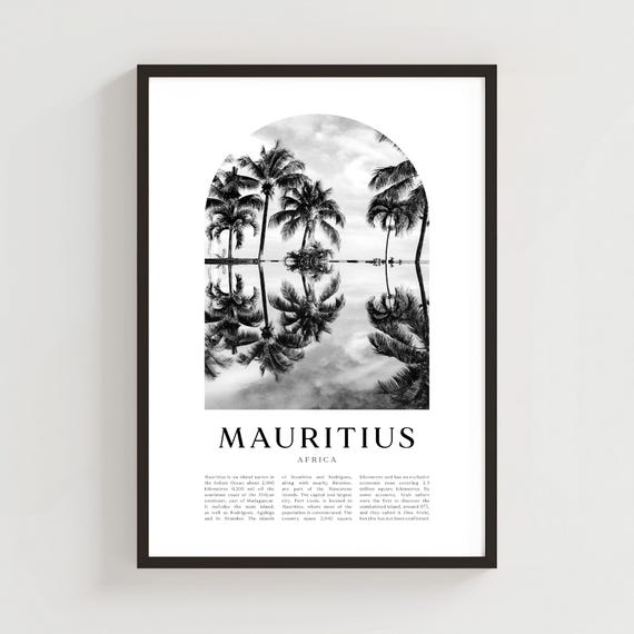Mauritius Travel Poster Print Wall Art Africa City Gift Decor Af74m