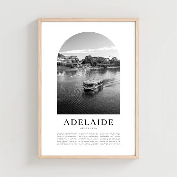 Adelaide Travel Poster Print Wall Art Australia City Gift Decor Cn06m