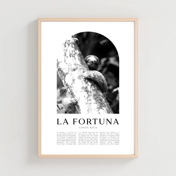 La Fortuna Travel Poster Print Wall Art Costa Rica City Giftcosta Decor Ce26m