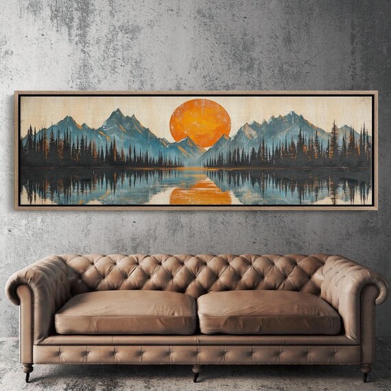 Denali Mountain Sunrise Reflection Art Majestic Denali Mountains Over Serene Lake Sunlit Peaks Modern Rustic Nature Wall Decor