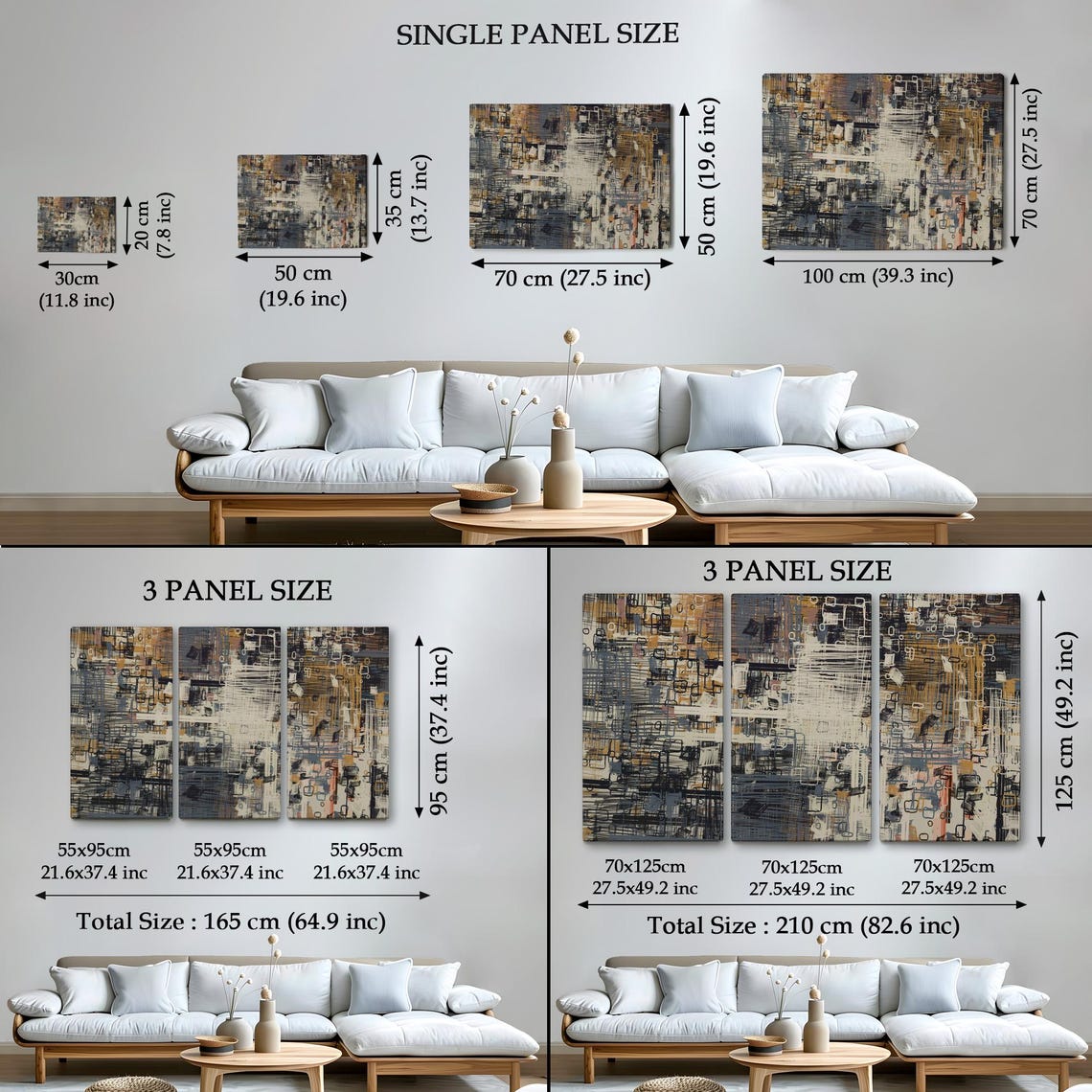 Abstract Geometric Decorative Wall Art Housewarming Gifts Large Wall Art Abstract Modern Wall Decor Abstract Wall Art - Image 4