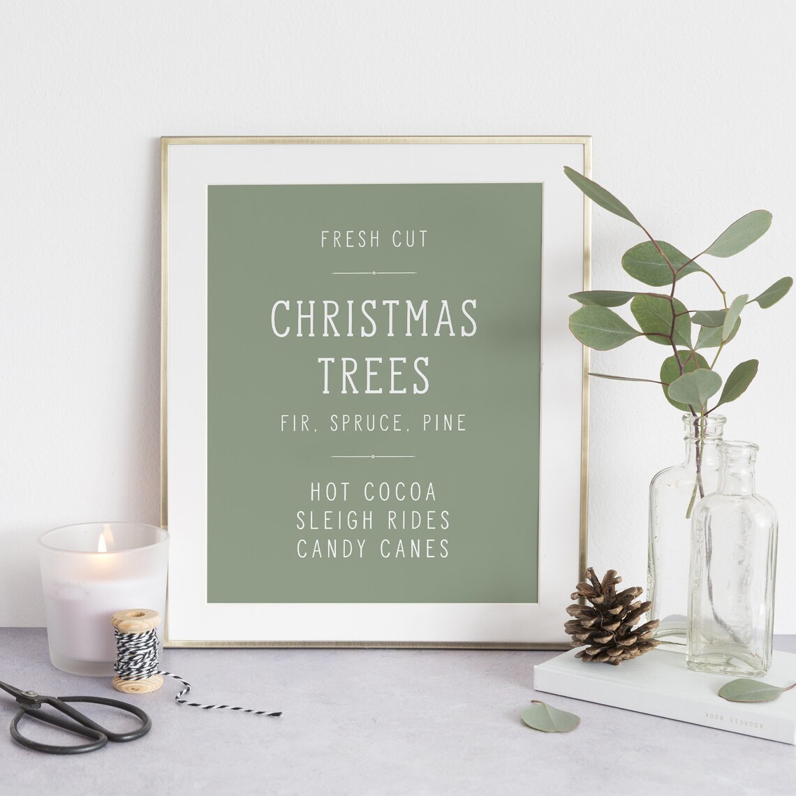 Fresh Cut Christmas Tree Vintage Style Art Print - Image 2