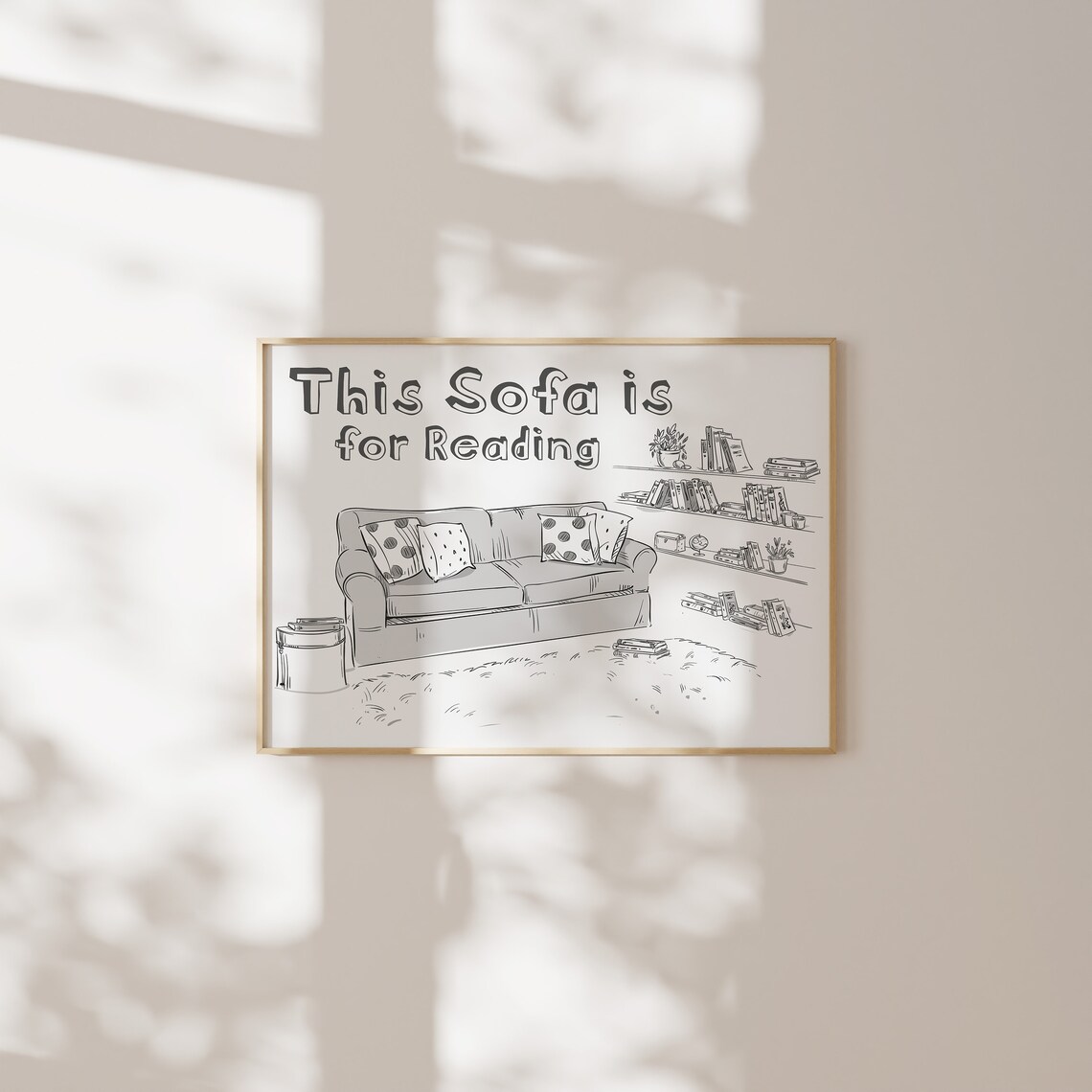 This Sofa Is For Reading, Black And White - Image 2