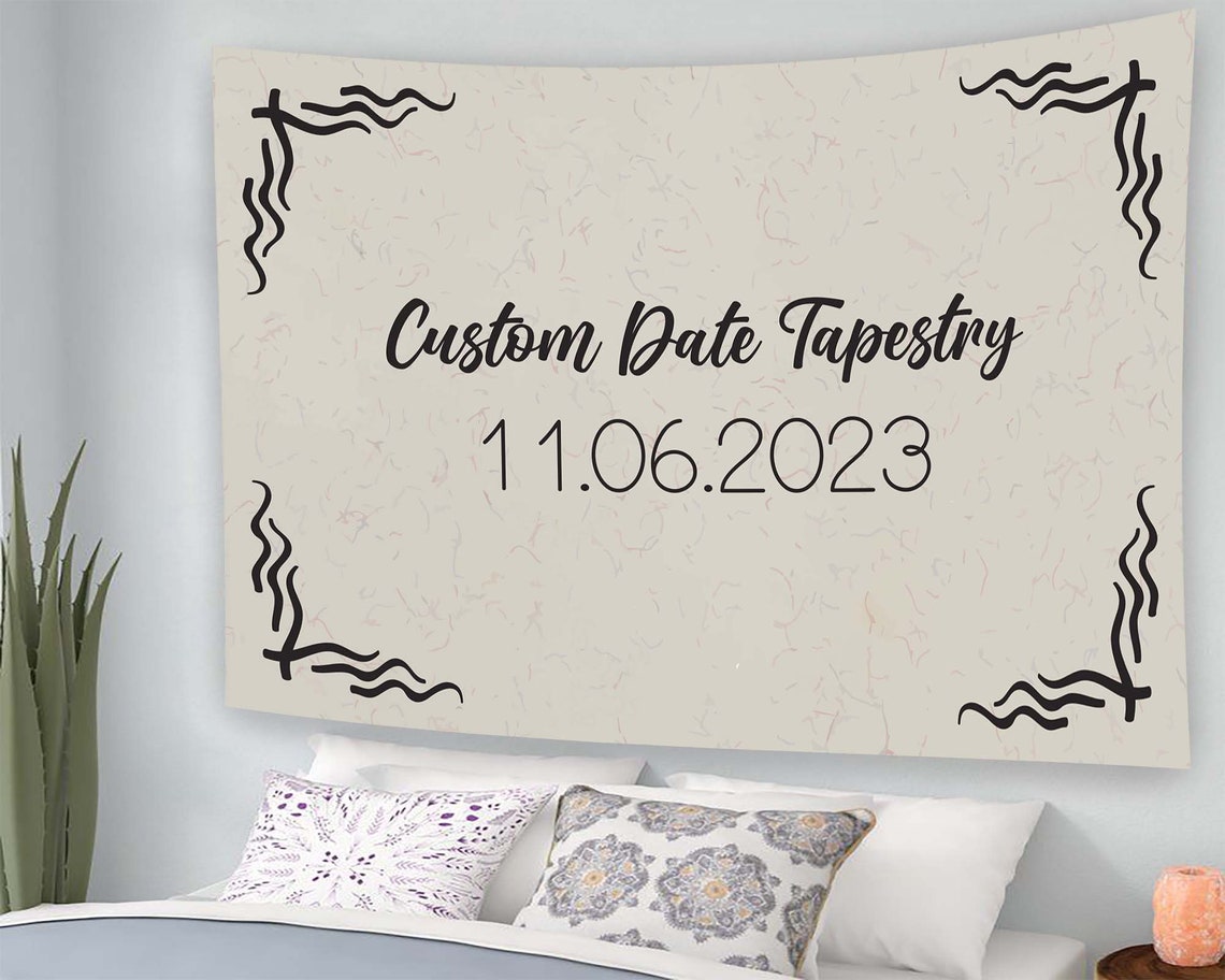 Custom Date 11.06.2023 Personalized Anniversary Name Gift Wall Art - Image 2