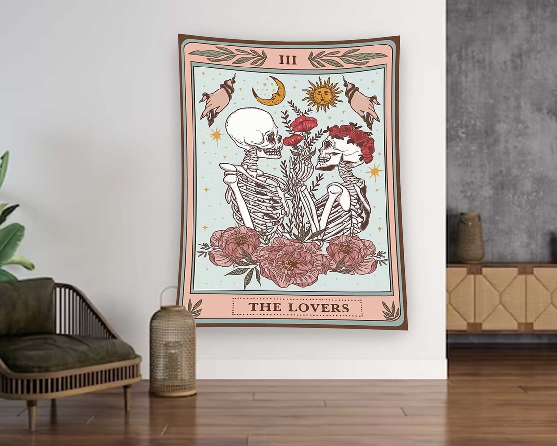 Skull Gothic Minimalist Art Print, Horror Decor