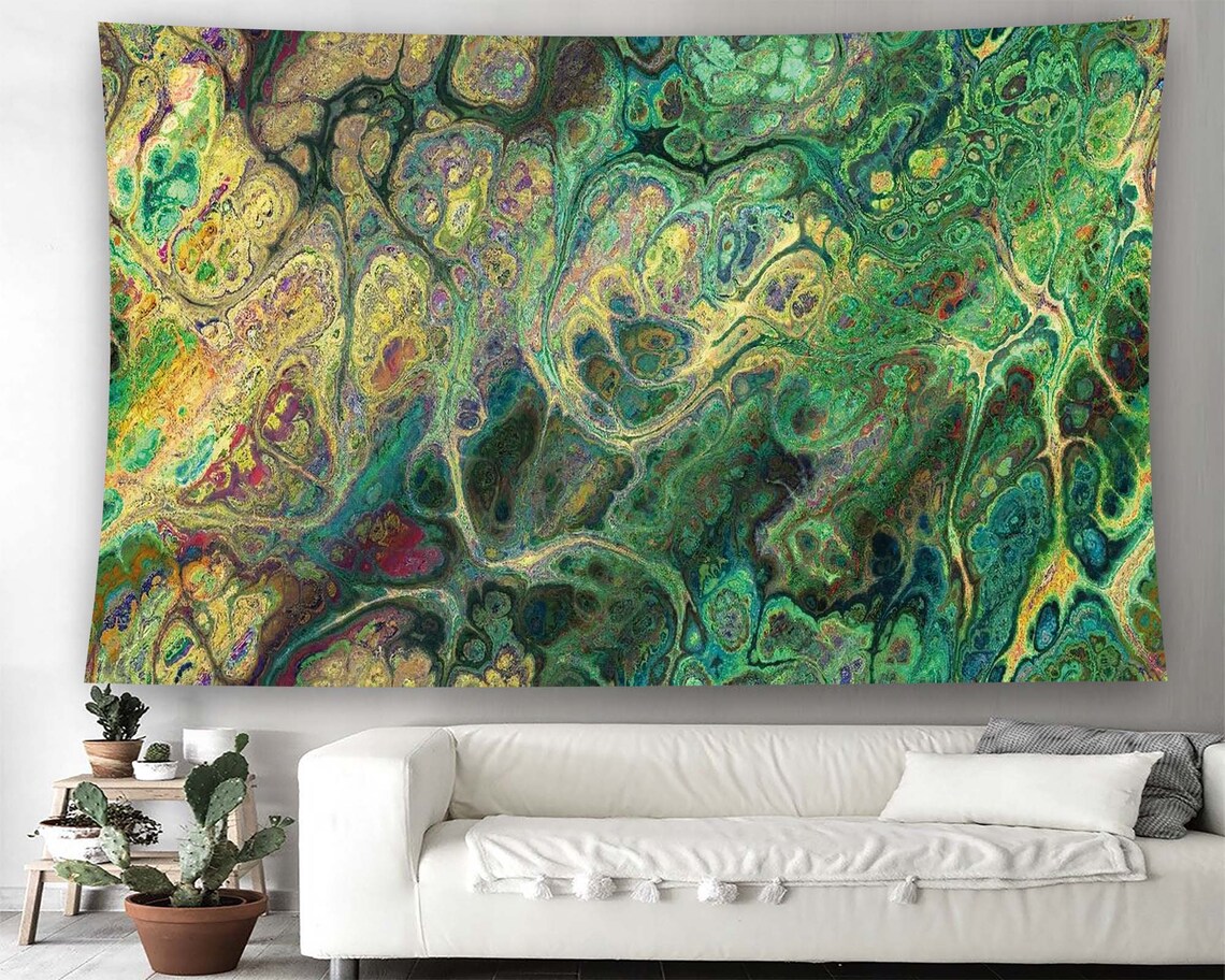 Abstract Green Pattern Poster Print, Minimalist Decor