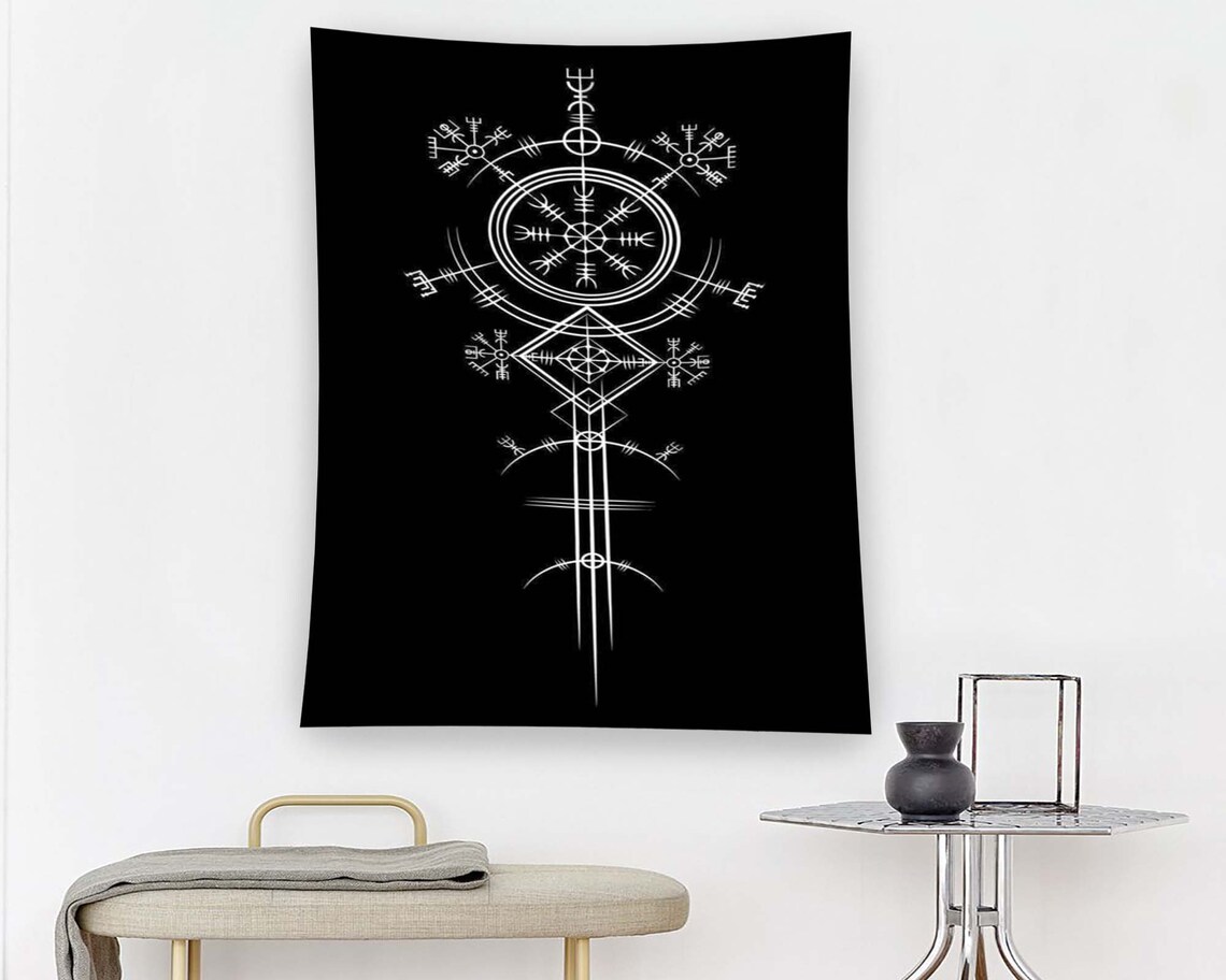 Viking Symbol Minimalist Gothic Wall Art Print