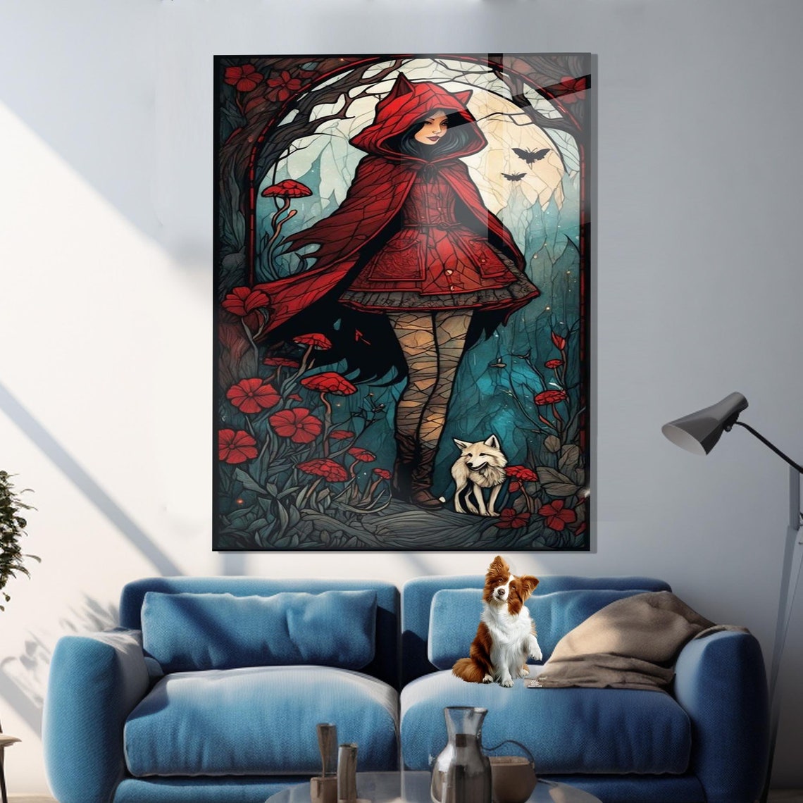 Little Red Riding Hood Dark Forest White Wolf Fairytale Gallery Poster - Image 3