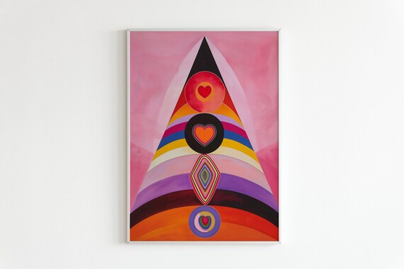 Hilma Af Klint Art Poster Abstract Spiritual Art Modern Geometric Wall Decor Vibrant Home Art Circular Poster