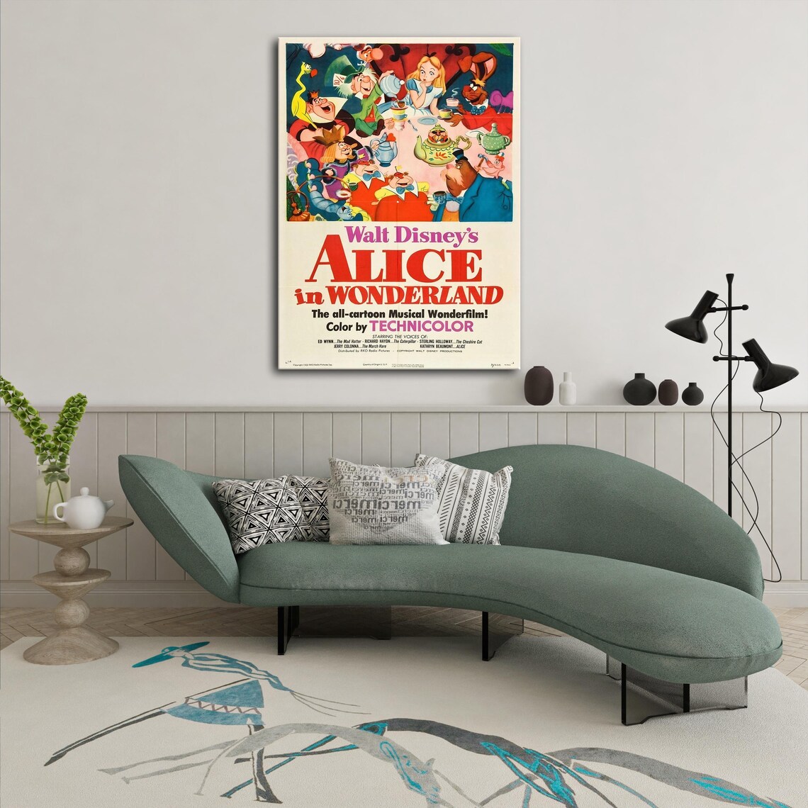Alice In Wonderland Vintage Movie Poster, Kids Room - Image 2