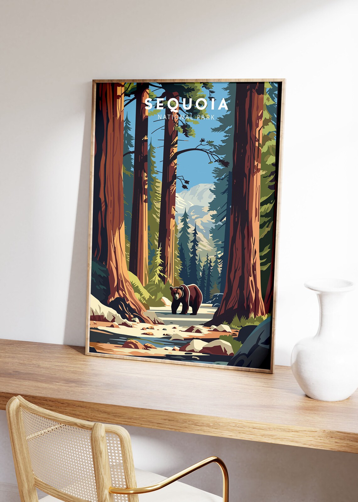 Sequoia National Park Minimalist Travel Poster - Image 2